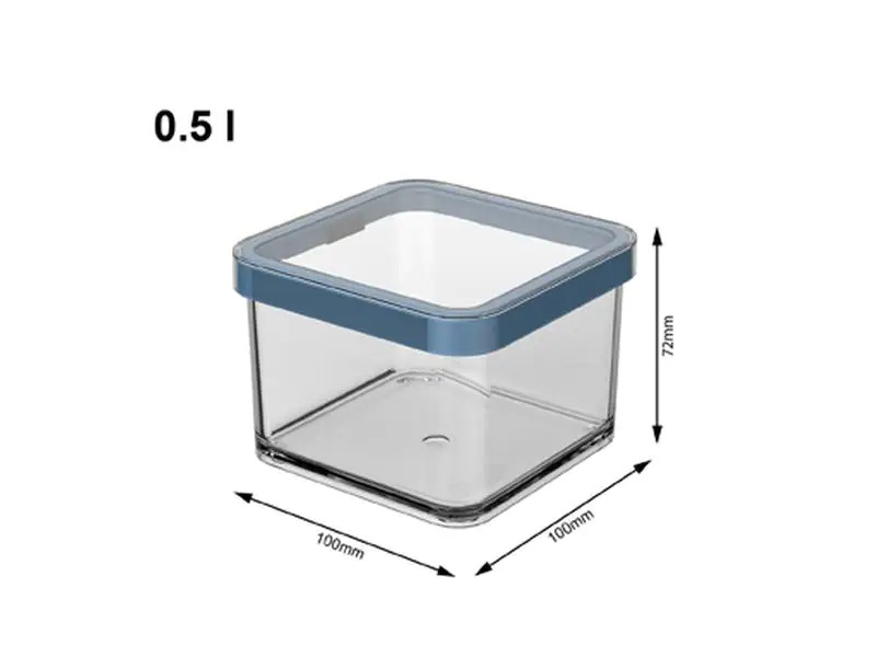 Rotho Vorratsbehälter Premium Loft 0.5 l, Blau/Transparent