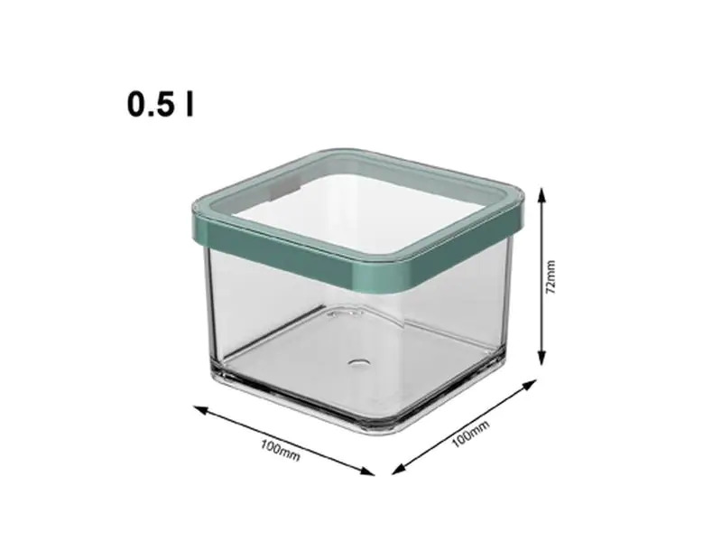 Rotho Vorratsbehälter Premium Loft 0.5 l, Grün/Transparent