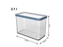 Rotho Vorratsbehälter Premium Loft 2.1 l, Blau/Transparent
