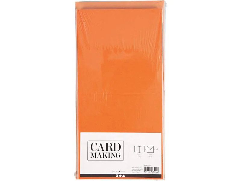 Creativ Company Blankokarte 15 x 15 cm 50 Sets, Mehrfarbig