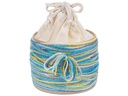 Glorex Kartoffelsack in Pappbox, 12 cm, Nature/Weiss