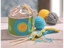 Glorex Kartoffelsack in Pappbox, 12 cm, Nature/Weiss