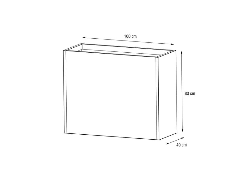 Herstera Pflanzentrog Divider Planter 40, 100 x 40 x 80 cm, Anthrazit