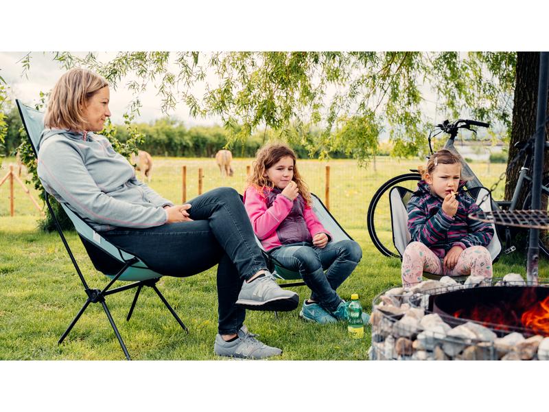 Trekony Campingstuhl Hoch Hellblau