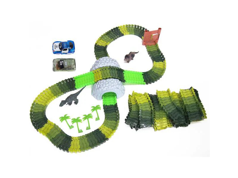 Amewi Magic Traxx Mega Set Dino-Park mit Tunnel, 374-teilig