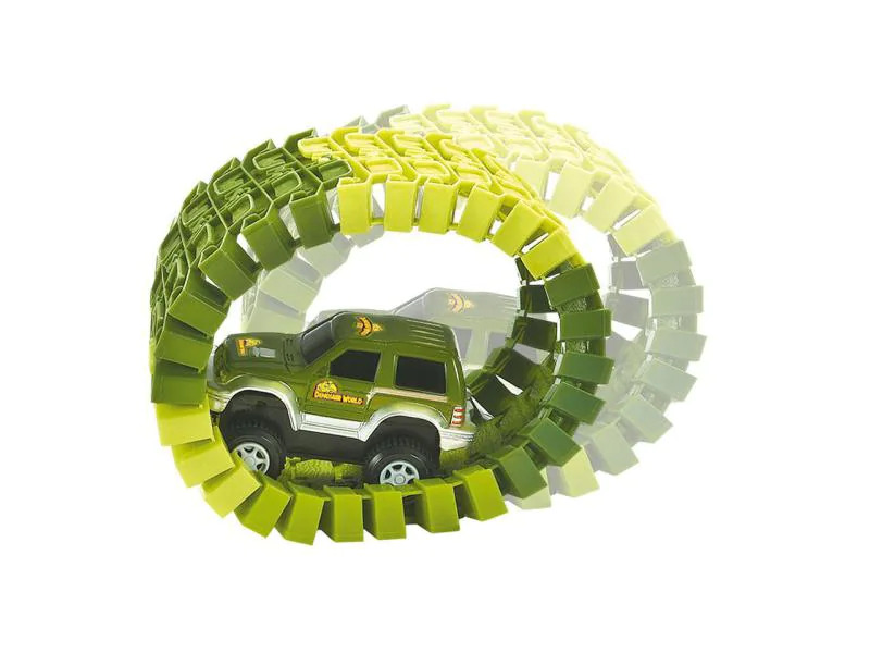 Amewi Magic Traxx Mini Set Dino-Park mit Brücke, 108-teilig