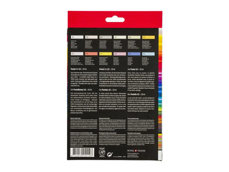 Amsterdam Acrylfarbe Pastels 12 Tuben à 20 ml