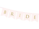 Partydeco Girlande Bride Groom 1.55 m, Gold/Hellrosa
