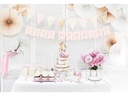Partydeco Girlande Flaggen 2.1 m, Gold/Hellrosa/Weiss