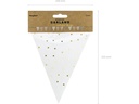 Partydeco Girlande Flaggen 2.1 m, Gold/Hellrosa/Weiss