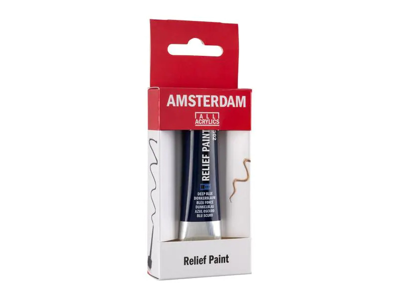 Amsterdam Acrylfarbe Reliefpaint 20 ml, Dunkelblau