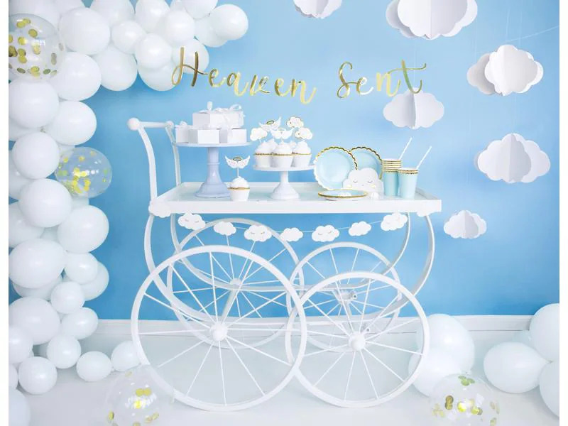 Partydeco Girlande Wolken 145 x 5.5 cm, Weiss