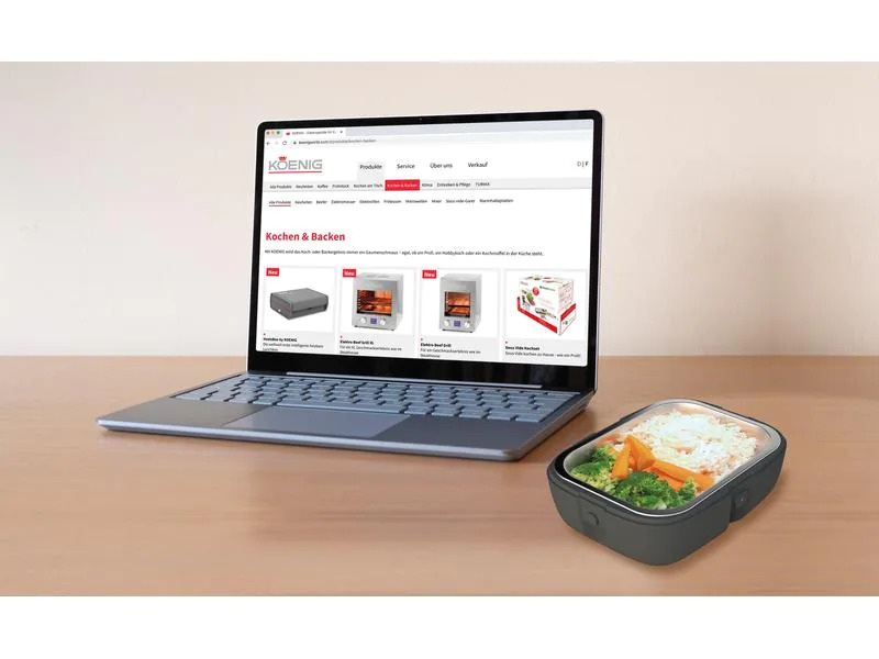 Koenig Lunchbox HeatsBox Style 925 ml, Grau