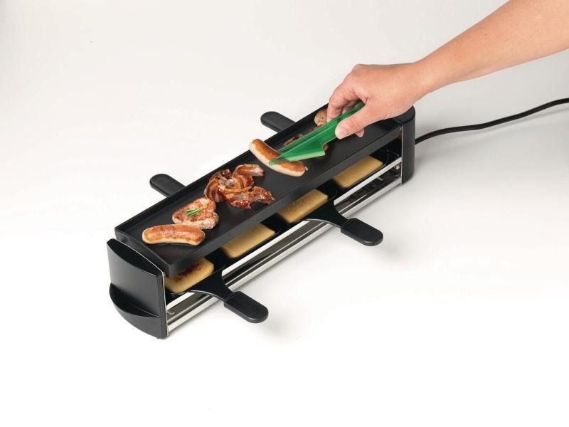 Stöckli Raclette-Zangenspachtel &amp; Grillzange, 4 Stück, Mehrfarbig