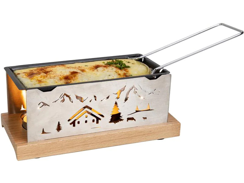 Nouvel Teelicht-Raclette Bergdorf Silber