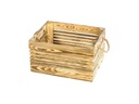 Holz Zollhaus Holzharasse mit Kordel Geflammt, 30 x 38 cm