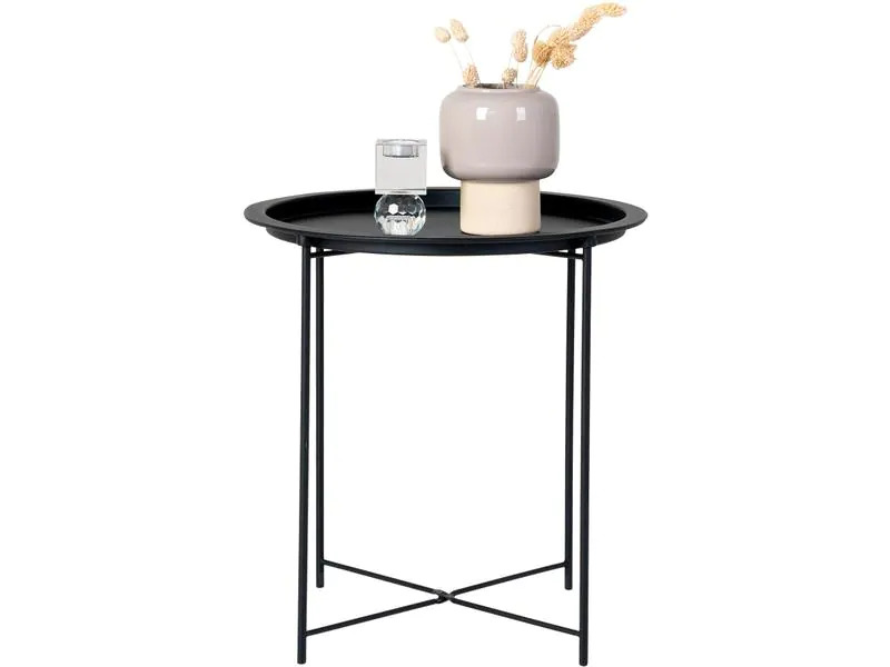 House Nordic Beistelltisch Bastia 50.5 x 46.8 cm, Schwarz