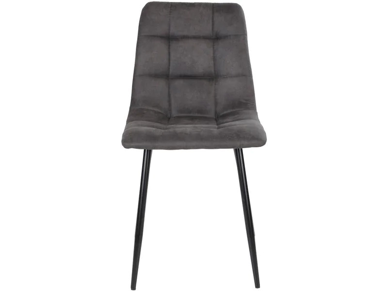House Nordic Stuhl Middelfart 2 Stück, 86 x 55 cm, Dunkelgrau/Schwarz