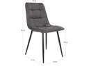 House Nordic Stuhl Middelfart 2 Stück, 86 x 55 cm, Dunkelgrau/Schwarz