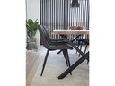 House Nordic Stuhl Middelfart 2 Stück, 86 x 55 cm, Dunkelgrau/Schwarz