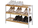 Songmics Schuhorganizer aus Bambus, Nature/Weiss