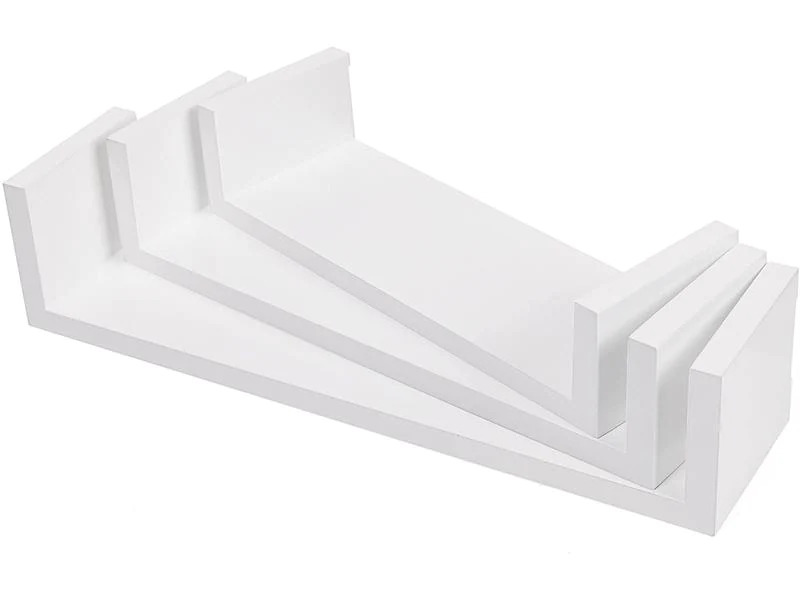Songmics Wandregal u-förmig , Weiss