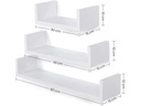 Songmics Wandregal u-förmig , Weiss