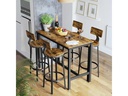 VASAGLE Barhocker 2er Set 46.5 x 99 cm, Braun/Schwarz