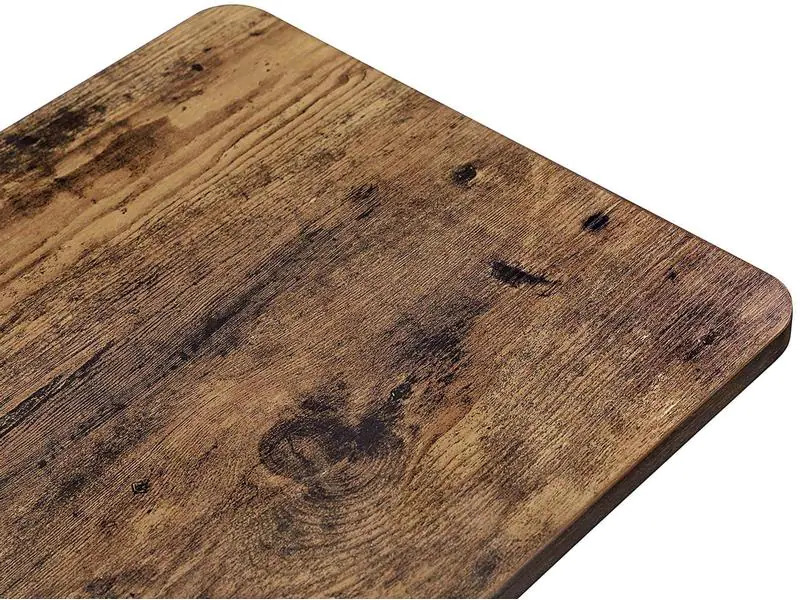 VASAGLE Beistelltisch auf Rollen 50 x 35 cm, Braun/Schwarz