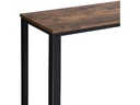 VASAGLE Beistelltisch aus Holz und Metall 35 x 80 cm, Braun/Schwarz