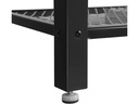 VASAGLE Beistelltisch aus Holz und Metall 35 x 80 cm, Braun/Schwarz