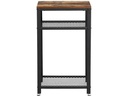 VASAGLE Beistelltisch aus Holz und Metall 45 x 75 cm, Braun/Schwarz