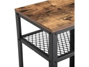 VASAGLE Beistelltisch aus Holz und Metall 45 x 75 cm, Braun/Schwarz