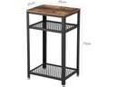 VASAGLE Beistelltisch aus Holz und Metall 45 x 75 cm, Braun/Schwarz
