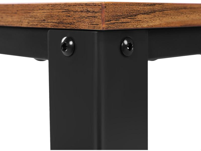 VASAGLE Beistelltisch mit Gitterablage 106.2 x 45 cm, Braun/Schwarz