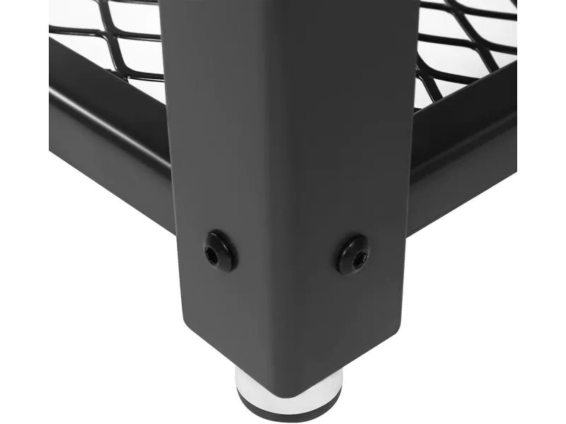 VASAGLE Beistelltisch mit Gitterablage 106.2 x 45 cm, Braun/Schwarz