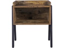 VASAGLE Beistelltisch mit offenem Fach 42 x 52 cm, Braun/Schwarz