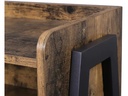 VASAGLE Beistelltisch mit offenem Fach 42 x 52 cm, Braun/Schwarz