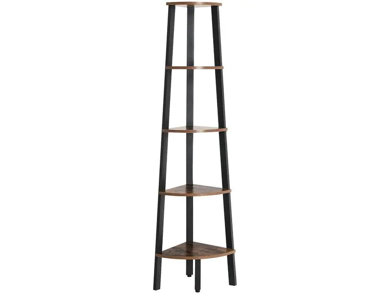 VASAGLE Eckregal mit 5 Ebenen Holz / Metall