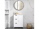 VASAGLE Kommode mit 3 Schubladen 60 x 81 cm, Weiss