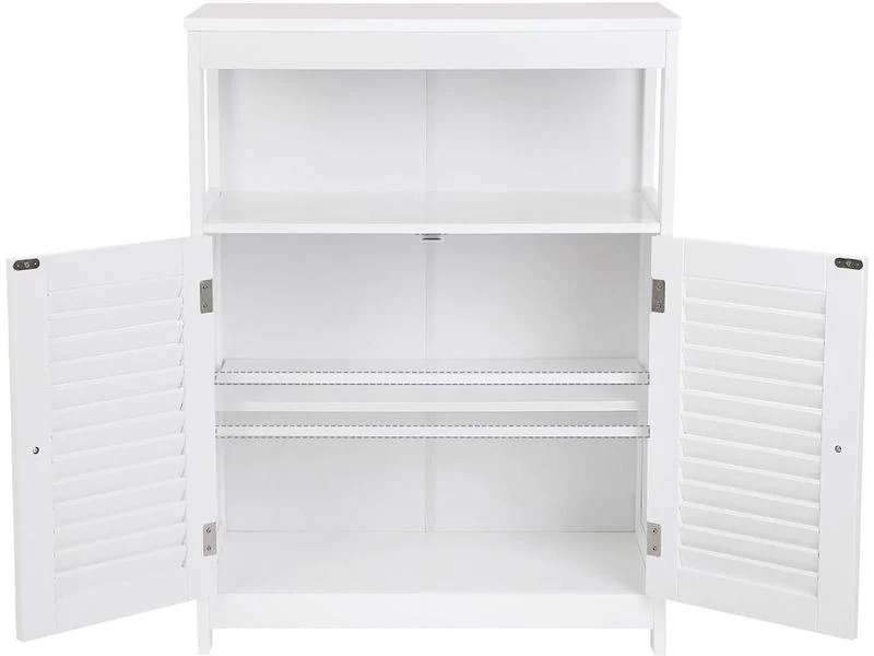 VASAGLE Kommode mit Doppeltür 60 x 80 cm, Weiss
