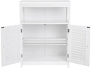 VASAGLE Kommode mit Doppeltür 60 x 80 cm, Weiss