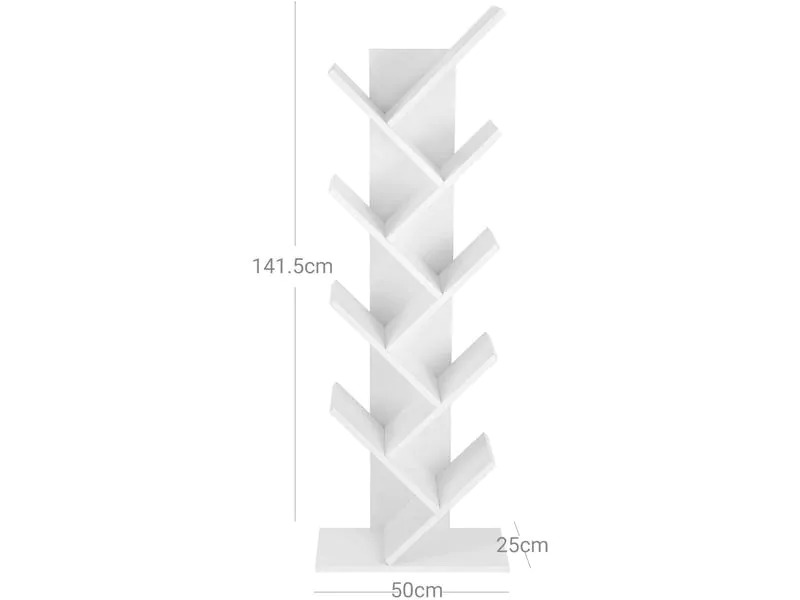 VASAGLE Regal Tree, 141.5 cm, Weiss