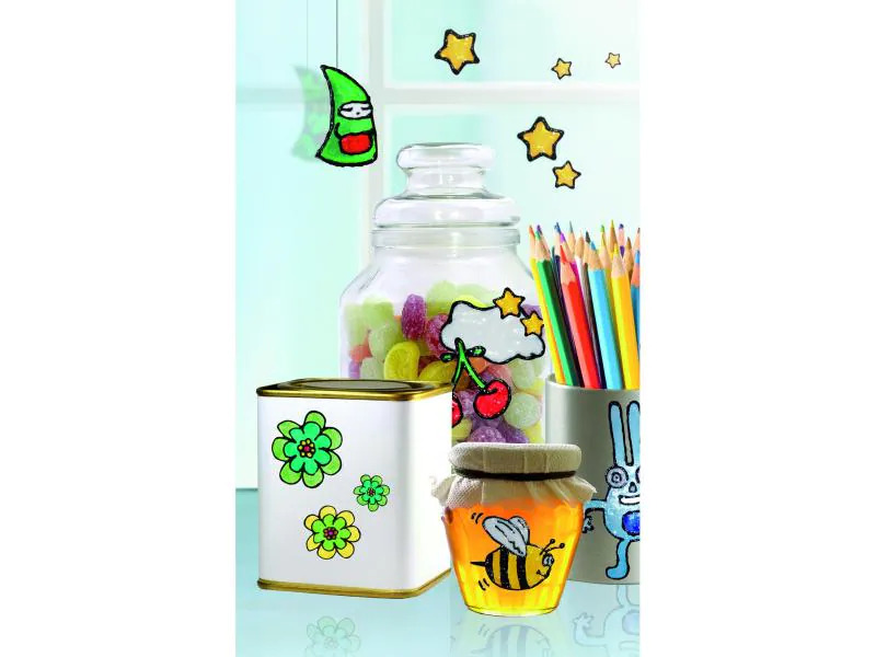 Marabu Fensterfarbe Fun &amp; Fancy 80 ml, Schwarz