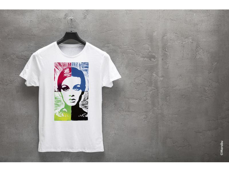 Marabu Textilfarbe Soft Linol Print &amp; Colouring Set Hochdruck