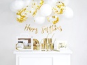 Partydeco Konfetti Luftballon rund Ø 30 cm, Transparent/Gold