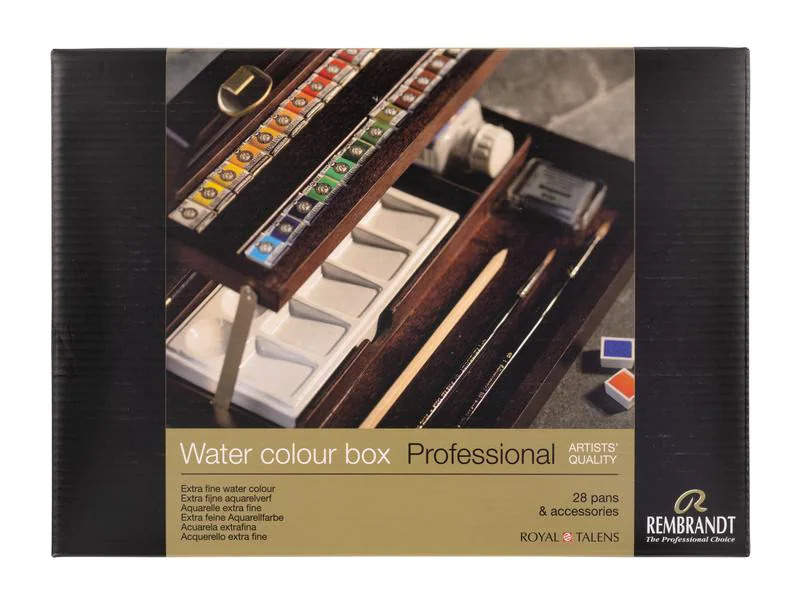 Rembrandt Aquarellfarbe Malkasten Professional 28 Näpfchen, Mehrfarbig