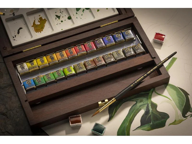 Rembrandt Aquarellfarbe Malkasten Tradition 22 Näpfchen, Mehrfarbig