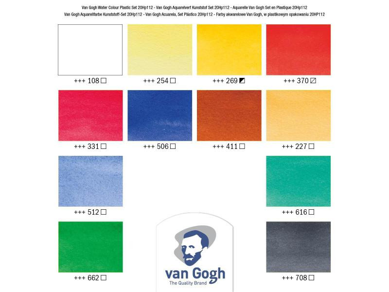 Van Gogh Aquarellfarbe Malkasten 12er-Set, Mehrfarbig