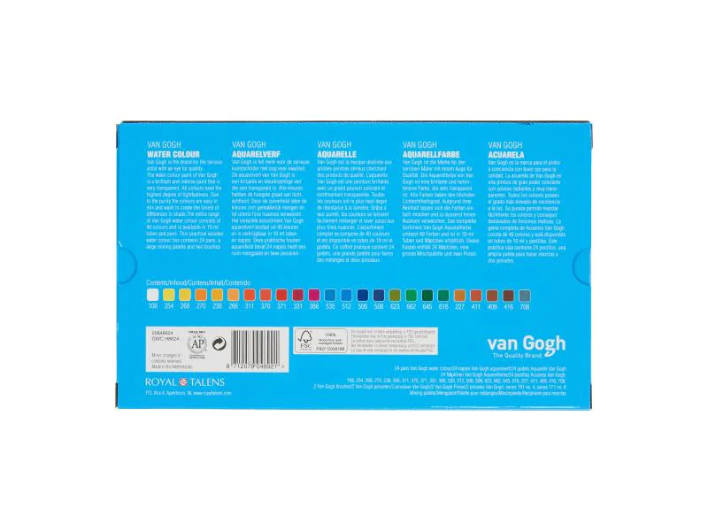 Van Gogh Aquarellfarbe Malkasten 24 Näpfchen, Mehrfarbig